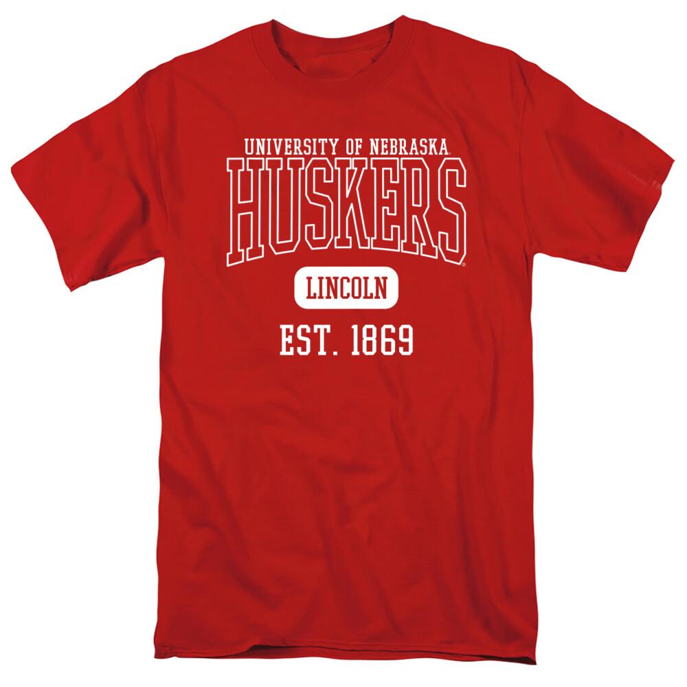 University of Nebraska Adult T-Shirt Founded Date, Red, S-5XL S разноцветный
