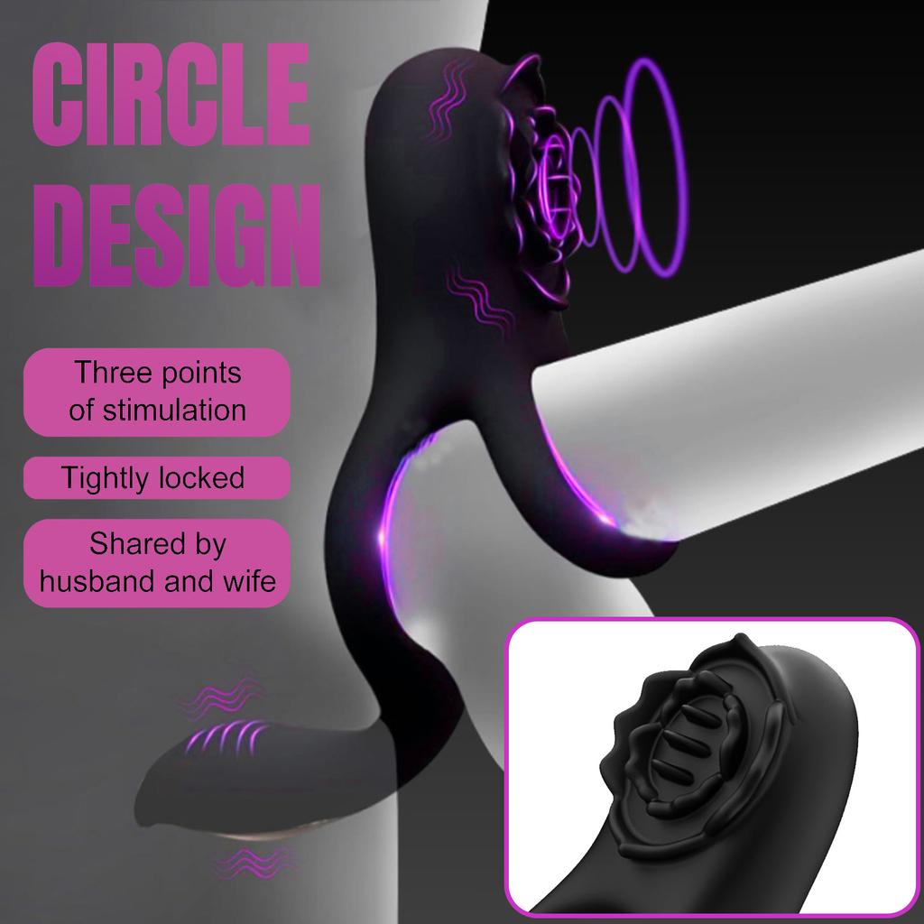 Adult Toys, Delay Rings For Men And Women, Couples' Delay Rings, Vibrating Rose,shaped Ring And Clamp.