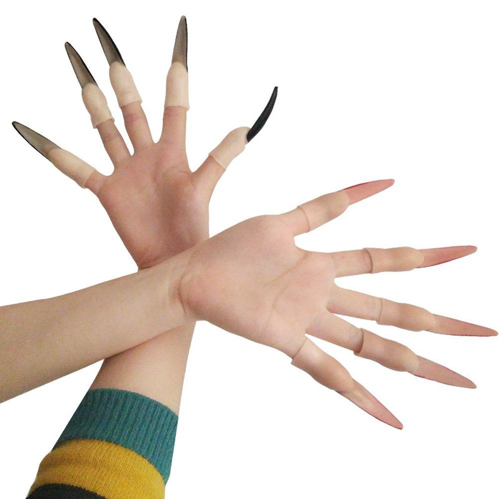 Fake Finger Set Witch Nails Halloween Supplies Halloween Prop Toys Wicked Witch Decor Witch Nose