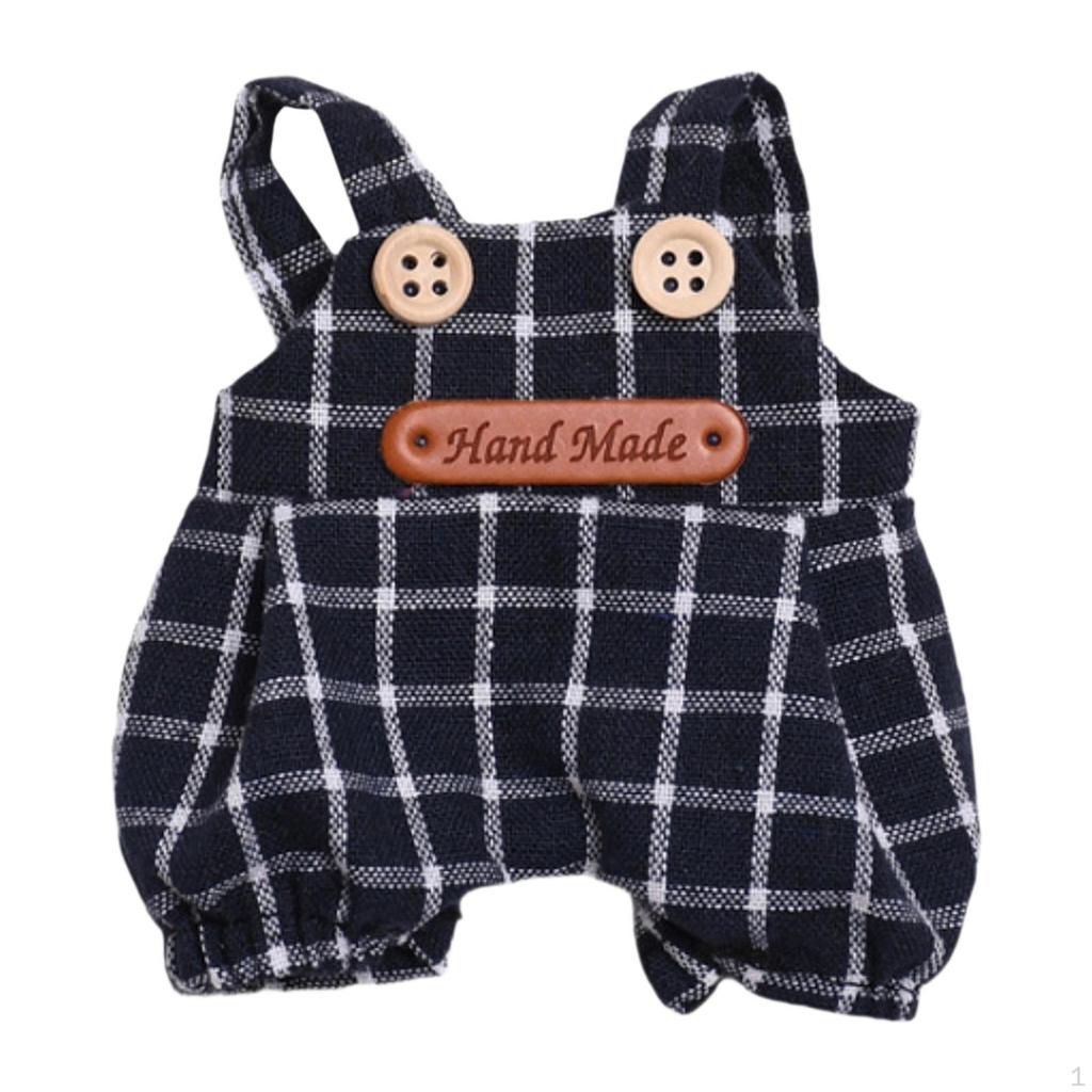 Labubu Plush Doll Jumpsuit Photo Props Birthday Gifts Girl Doll Pants for 17cm Doll T Shirt Pants Hat