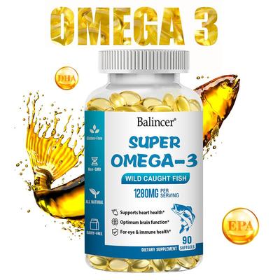 Super Omega-3 Capsules, Promote Brain Health and Maintain Eye Health, 90 Capsules