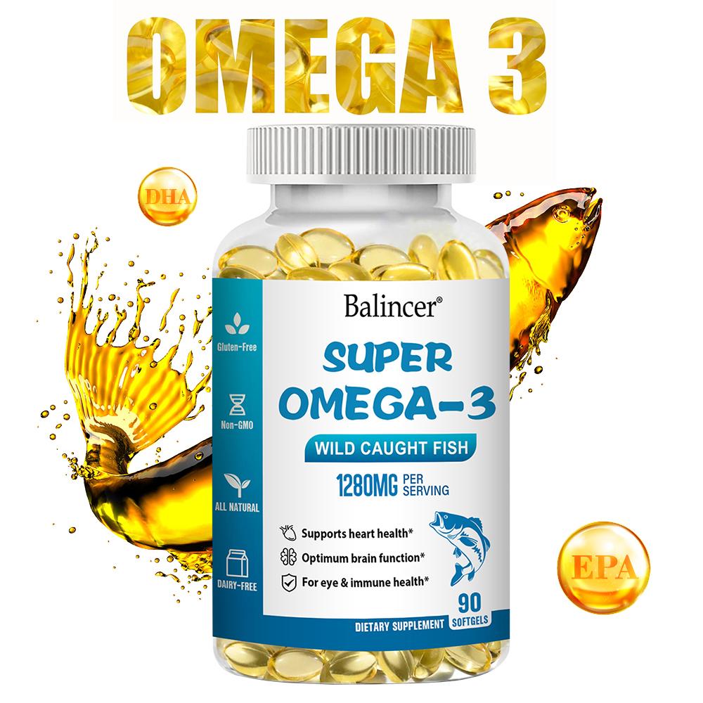 Super Omega-3 Capsules, promote brain health and maintain eye health, 90 capsules