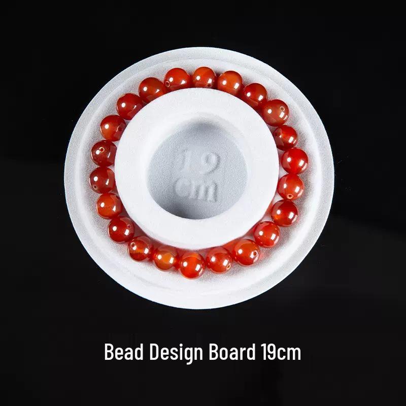 Beaded Bamboo Wooden Jewelry Tray for Bracelets and Necklaces