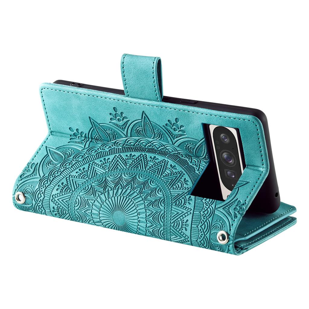 Style 006 For Google Pixel 10 Pro XL Wallet Case PU Leather Phone Cover Mandala Flower Pattern