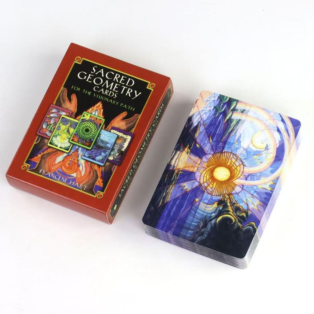 Karty posvátné geometrie pro vizionářskou cestu 10,4*7,3cm 64 ks Oracle karty integrující matematiku, vědu a spiritualitu