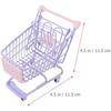 1PCS Mini Shopping Cart Simulation Supermarket Handcart Kid Craft Toy Shopping Utility Cart Storage Toy Holder Gift for Children