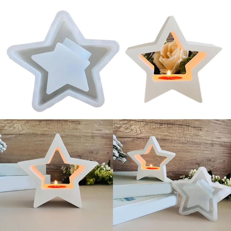 DIY Castings Mould Candlestick Candle Holder Molds Silicone Craft Molds Pendants Decorations 3D Candlestick Making Molds