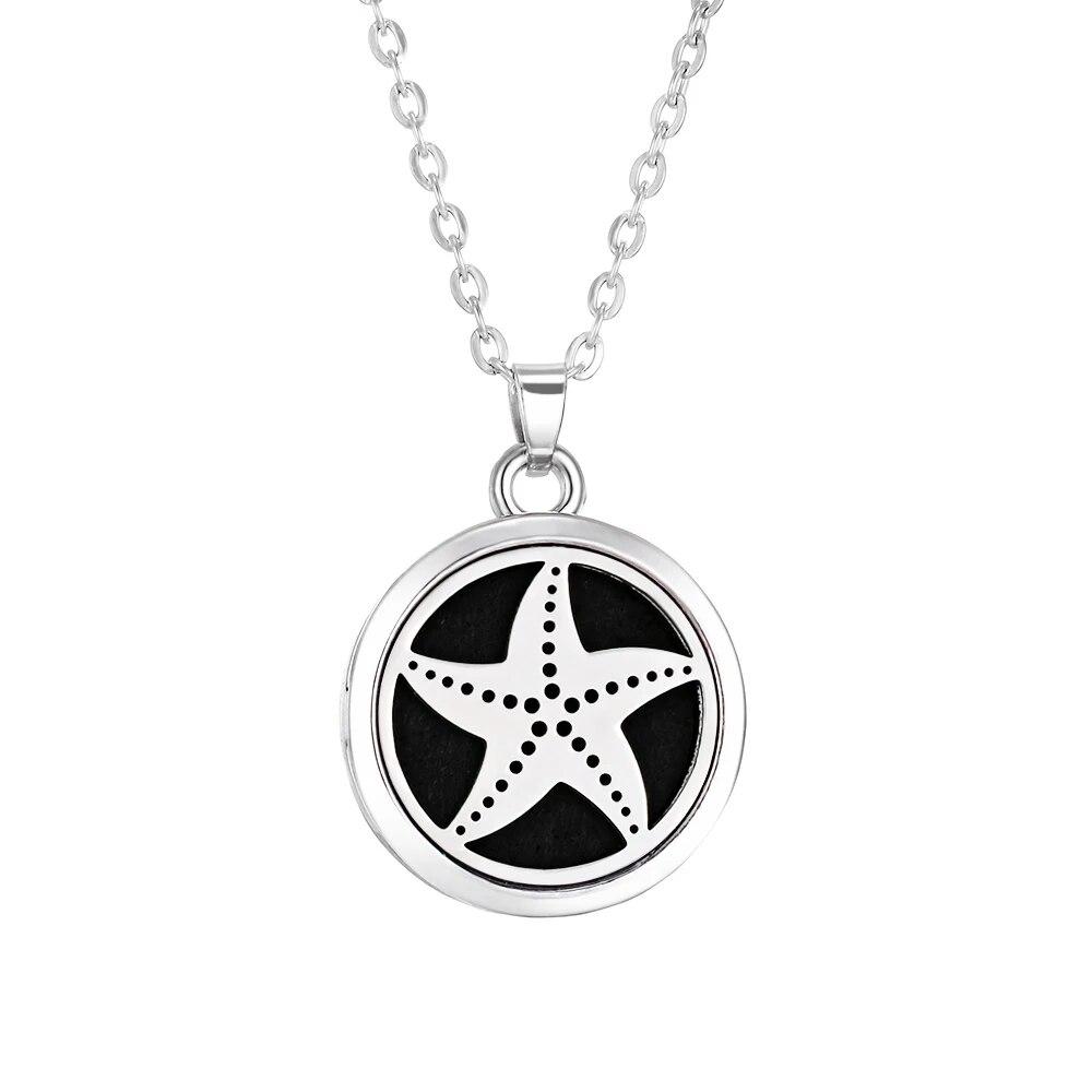 Stainless Steel Fashion Tree of Life Aromatherapy Necklace Essential Oil Diffuser Perfume Locket Pendant Women Jewelry Gift