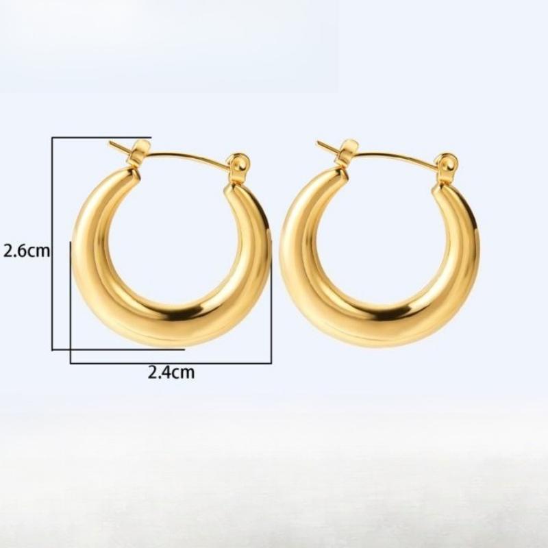 1 Pair, High-end Ear Buckle, Plain Ring, Explosive Temperament, New Ear Buckle Design, Niche Ear Buckle