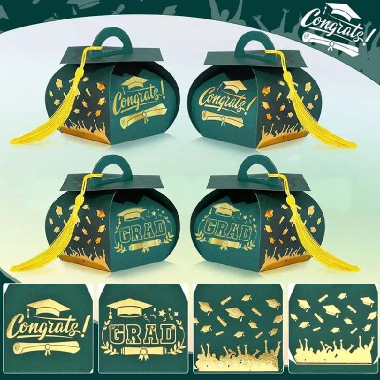 Scatola Memorabilia Unica per Cerimonia di Laurea Disegnata Come Un Cappello per Contenere Diplomi e Oggetti Preziosi