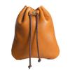 Vintage Genuine Leather Cowhide Coin Purse & Earphone Storage Drawstring Bag