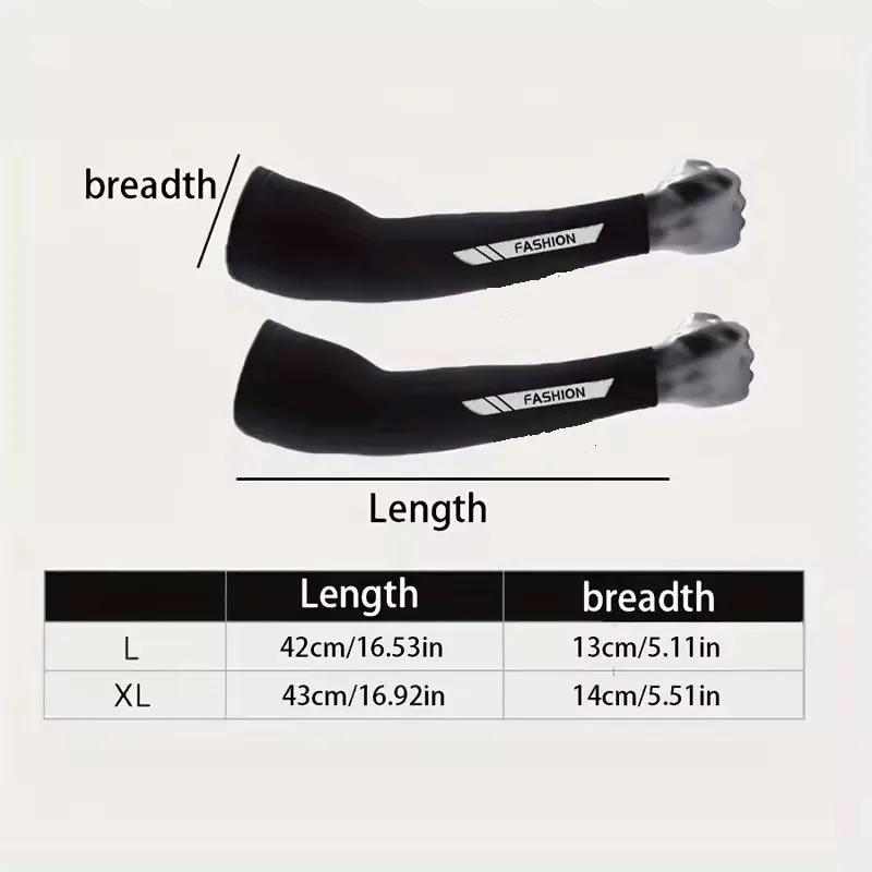 1Pair UPF50+ Summer Cool Feeling Arm Sleeves Women Cycling Running Fishing Oversleeve Men Breathable Ice Silk Sunscreen Unisex