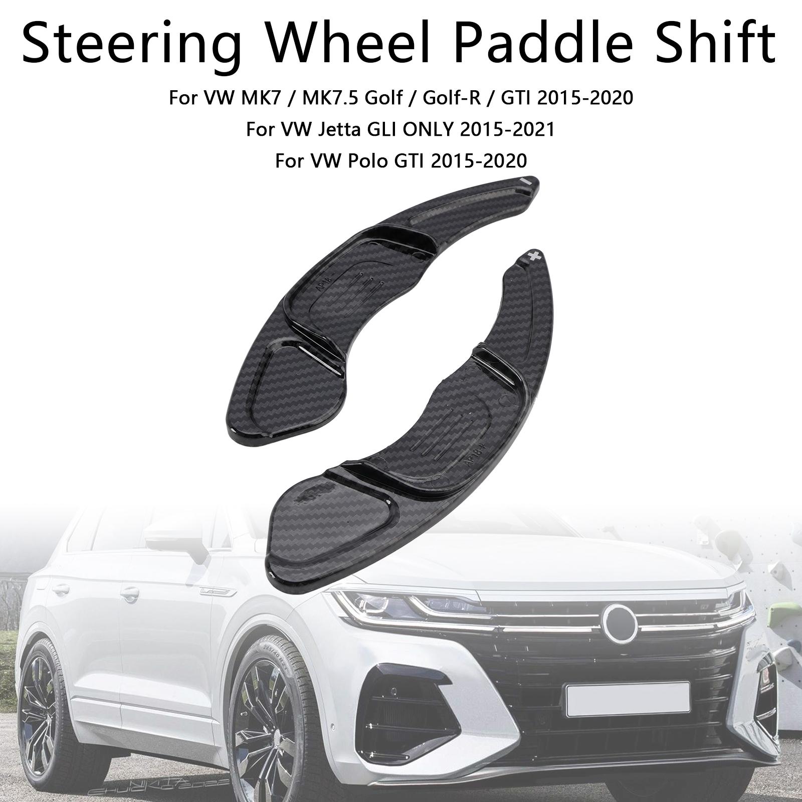 

Carbon Look Steering Wheel Paddle Shifter Extension Covers Fit VW MK7 Golf