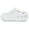 Crocs Crush Clog EVA Exquisite and Versatile Hole Shoes Unisex White