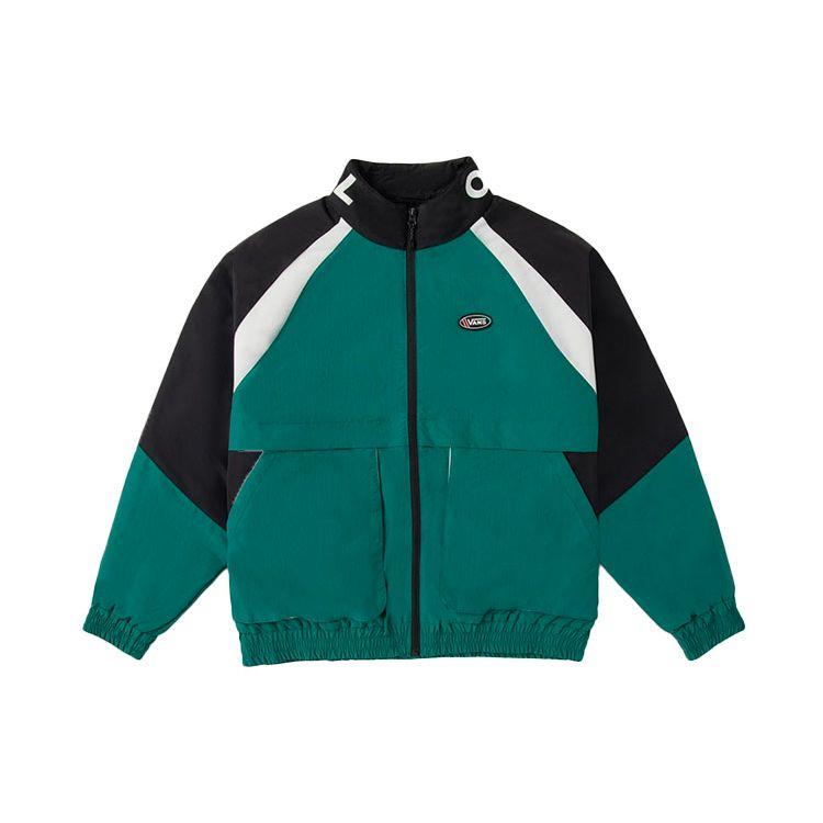 

Vans Теплая повседневная спортивная хлопковая куртка с цветными блоками и воротником-стойкой, зимний парный стиль, мужская куртка, сине-зеленая VN0A4UTHGOS S