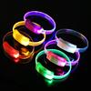 10pcs Plastic LED Bands for Parties Flashing Light Up Wristband Ornament Multicolors Wrist Decoration for Children