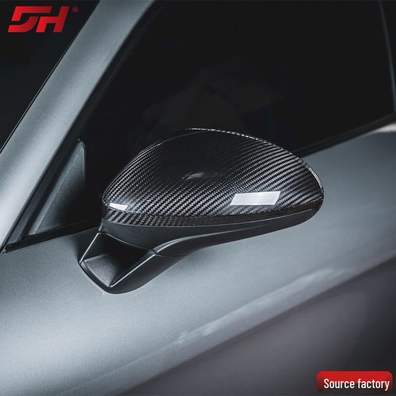 Porsche 718 Carbon Fiber Rearview Mirror Shell, Dry Carbon, 2016-2023, Easy Install.