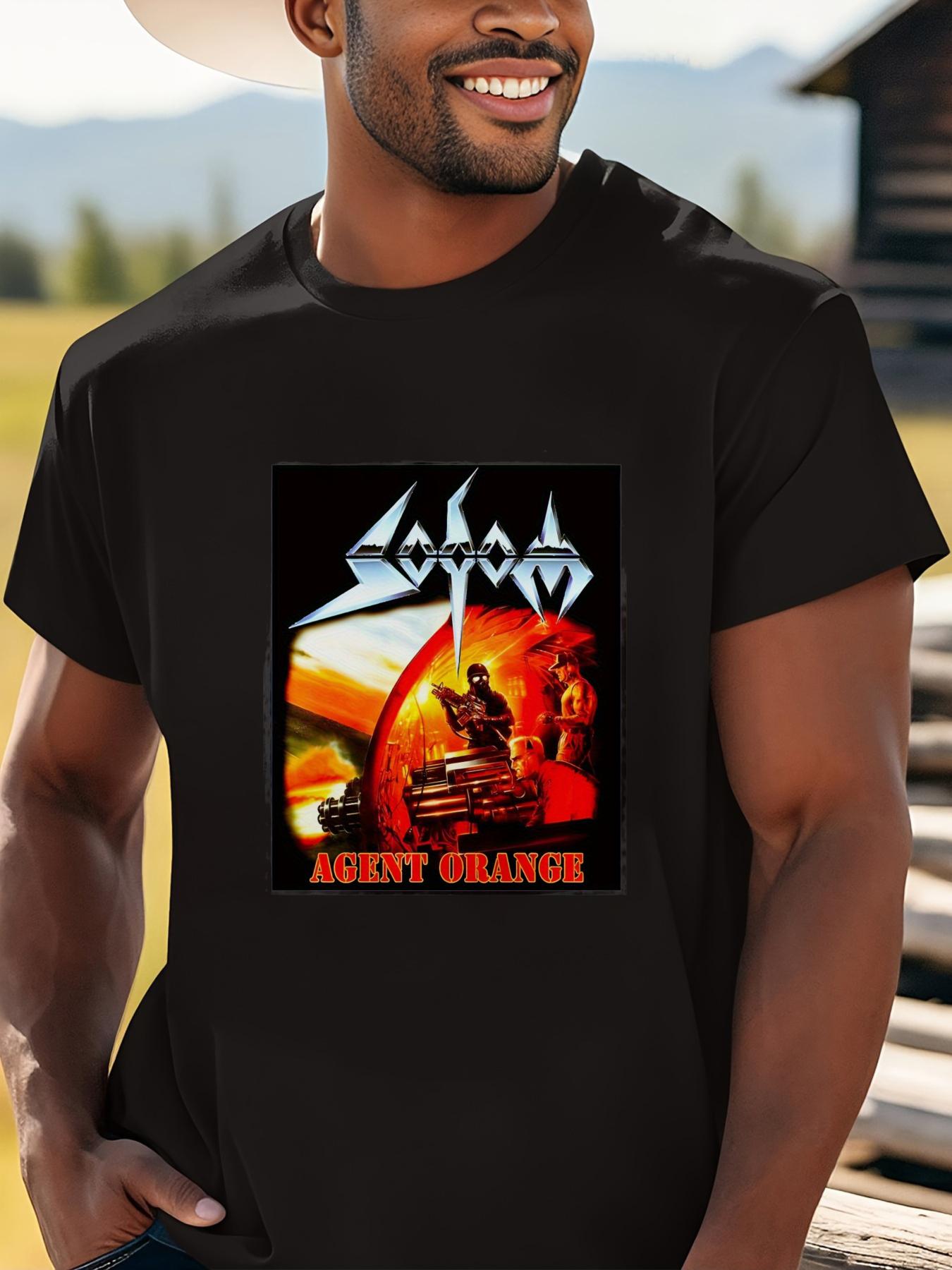 

Men S Heavy Metal Graphic T-Shirt - Retro Rock Band Tee Featuring a Crew Neck XXXXL