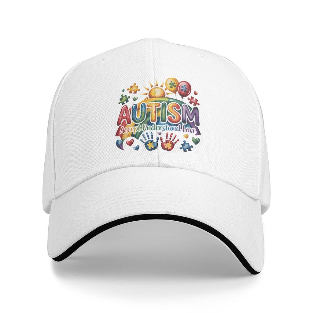 Autism Awareness Respect Love Support Merch Unisex Women Baseball Caps Trucker Hat Retro Daily Headwear Adjustable Snapback Hat