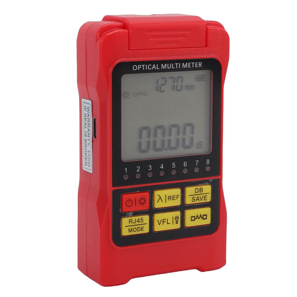 Optical Power Meter Fiber Optic Multi Tester Portable Accurate 850 1650nm with 2.5mm Universal Interface SC Connector