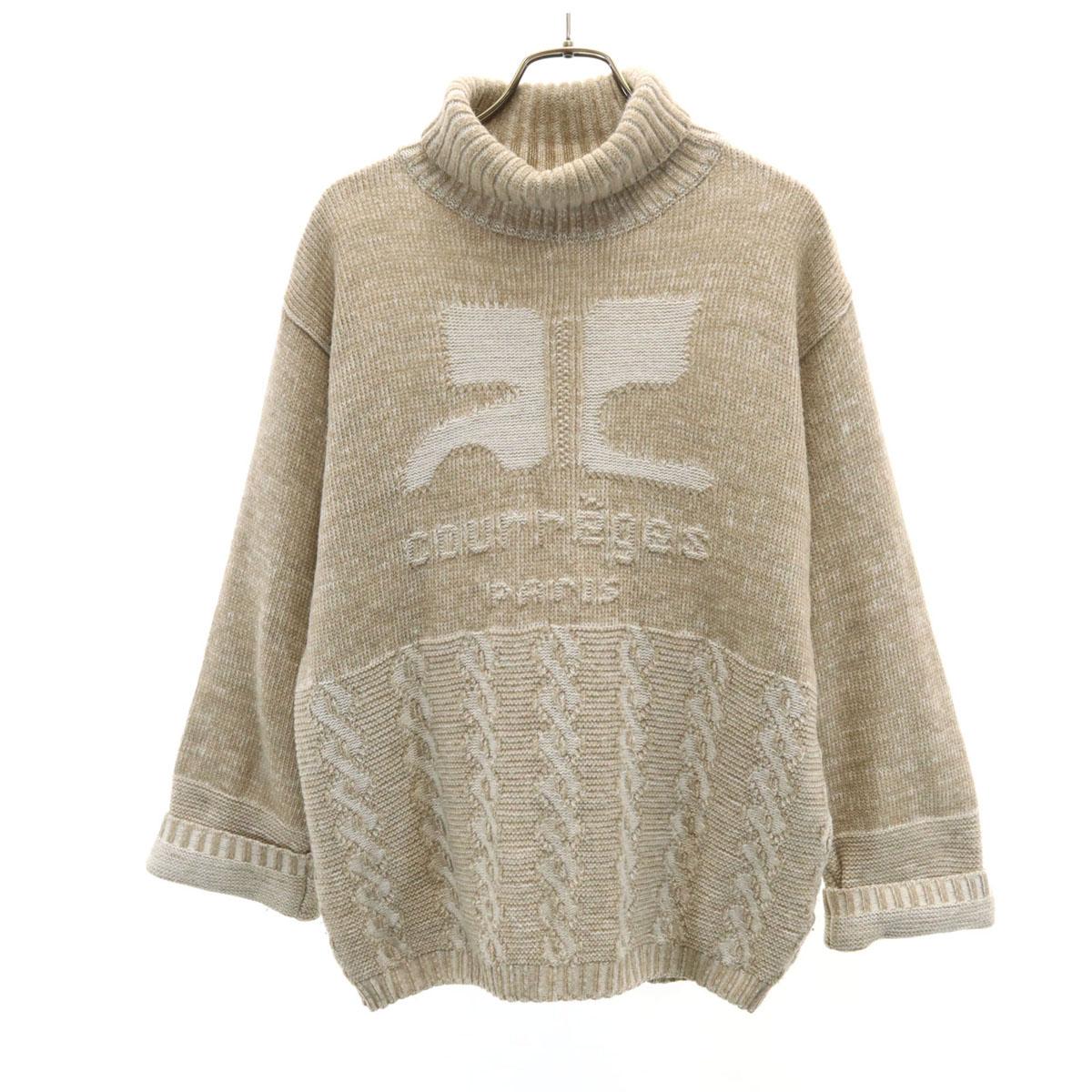 

Courr_ges Homme made in Italy 7 minutes sleeve turtleneck sweater M knit Men s Used