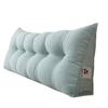 Headboard Pillow with Side Pocket Linen Triangular Headboard Wedge Cushion Bed Bolster Cushion for Shoulder Back Waist Support Dorm Home Bedroom