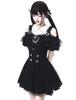 Qichenk Gothic Lolita Halloween Skirt Mini Princess Size M Dress, Cosplay, Women's, Stylish, Cute, Set, Girly, Lolita, Style, Black, 01,