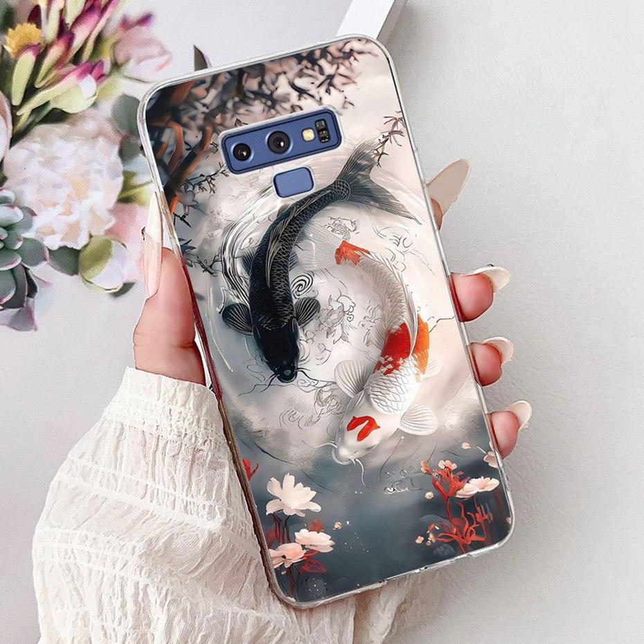 Fashion Painting Case For Samsung Galaxy Note9 Soft Silicone Phone Cases For Samsung Note 9 SM-N960F Covers Bumpers