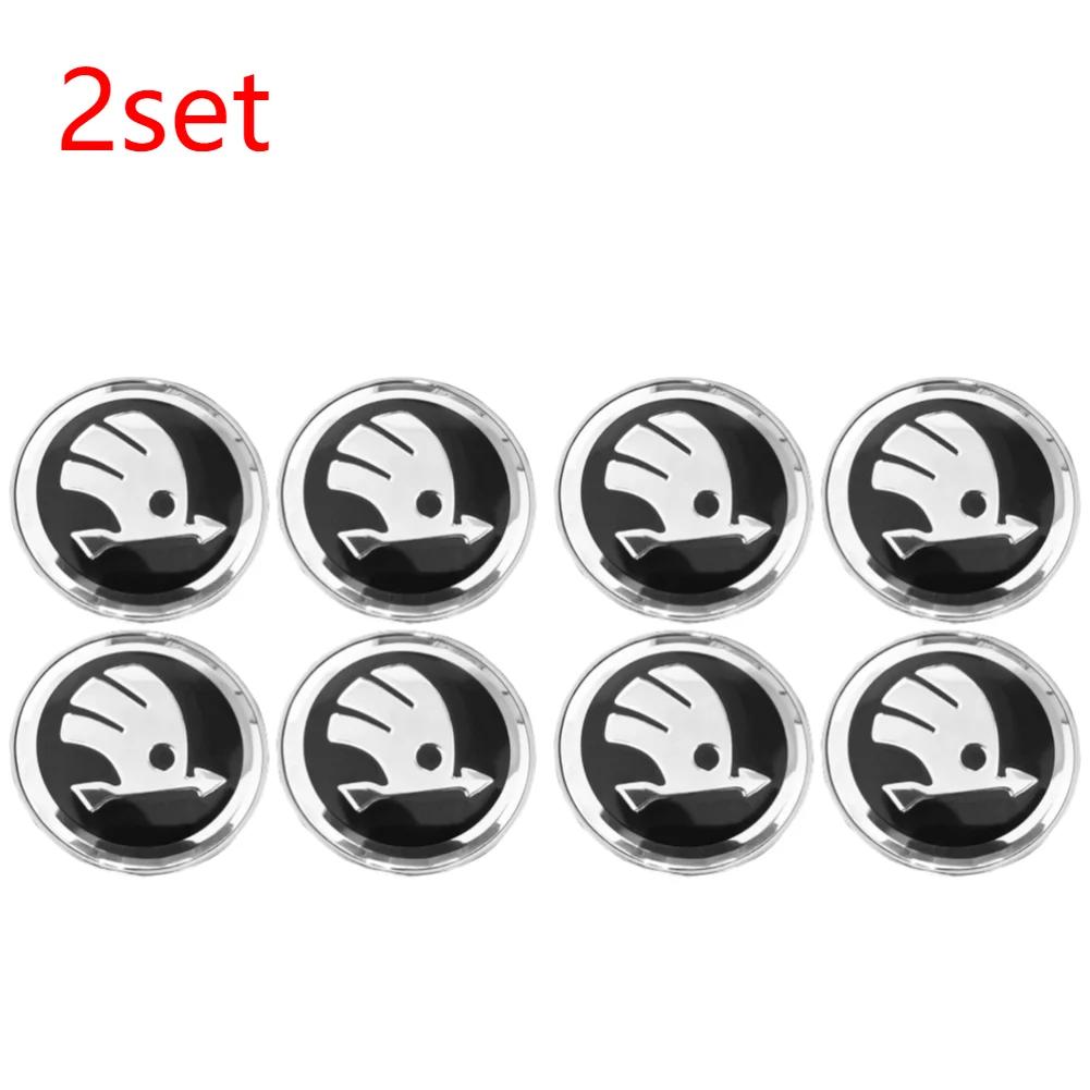 2025 Hot 1-5Sets Genuine Wheel Centre Cap Black 60MM Hub Cover for Skoda Octavia Fabia High Quality Durable Protection Easy Inst