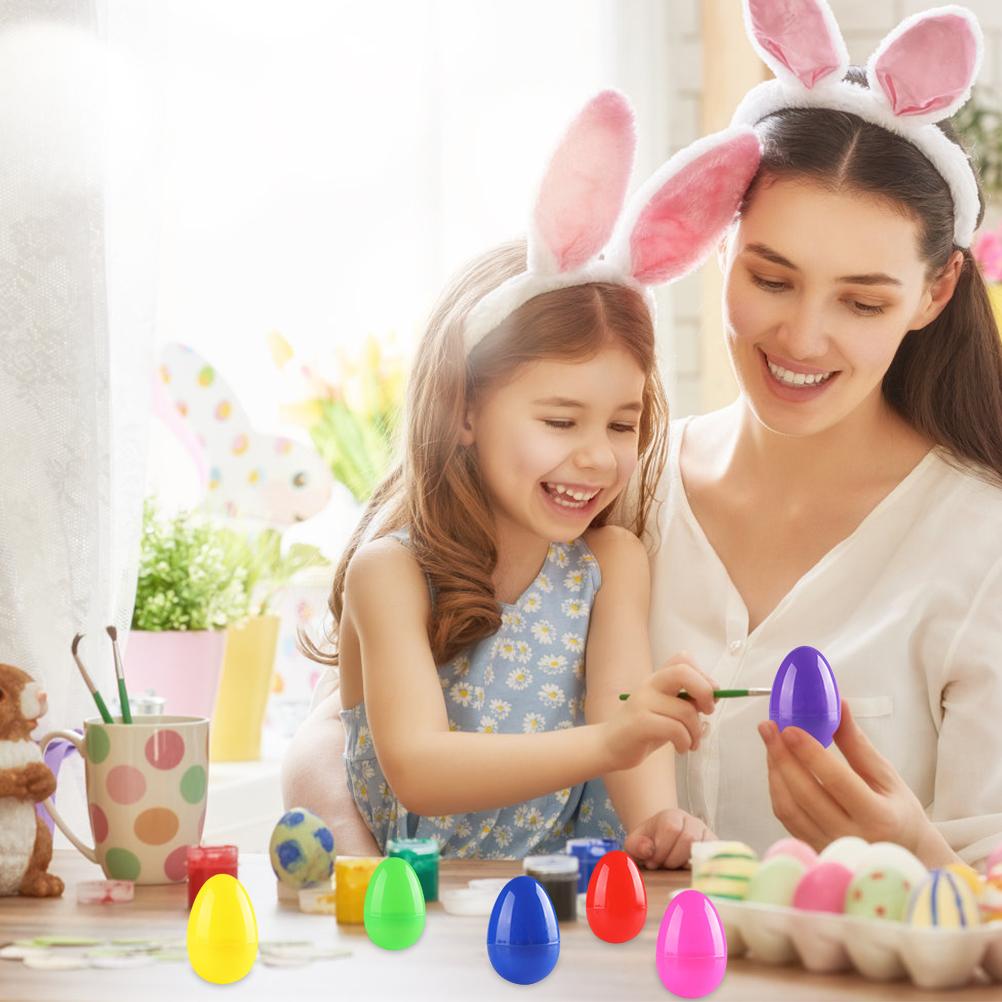 12PCS Colorful Easter Eggs Fillable Easter Eggs Crafts Basket Stuffers for Easter Party Games