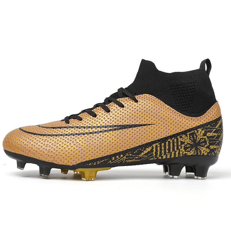 

2025 summer football shoes men s high-top spikes broken nails student children boy professional training 46