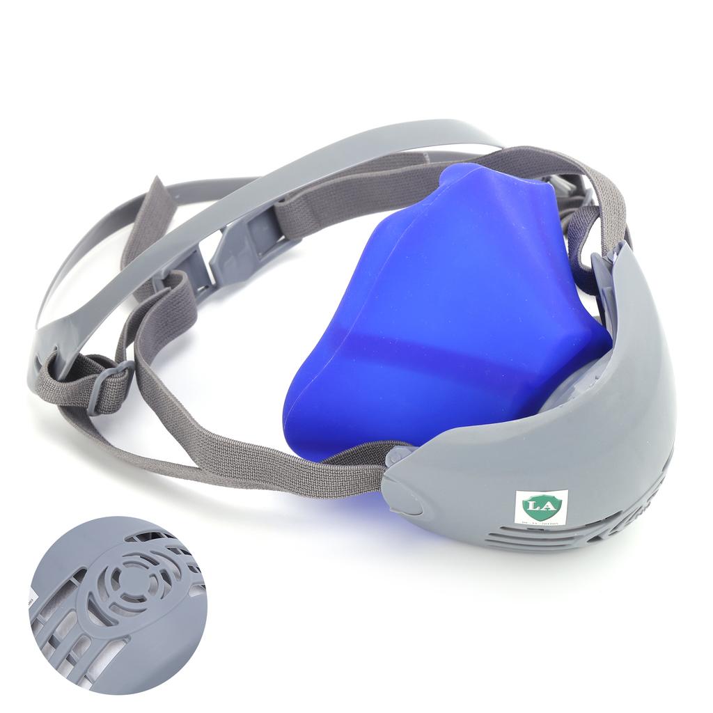 Halvansiktsmask Återanvändbar Bekväm Partikelskyddad Dammavvisande Silikongel för Människoskydd