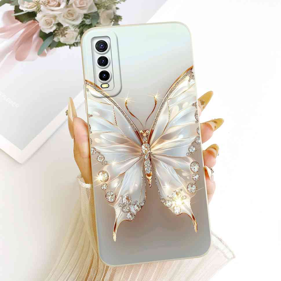 For vivo Y70s 5G Case Luxurious Flower Cartoon Silicone Back Cover For Vivo Y 70s Y51s Y51S V2002A Shockproof Phone Cases Fundas