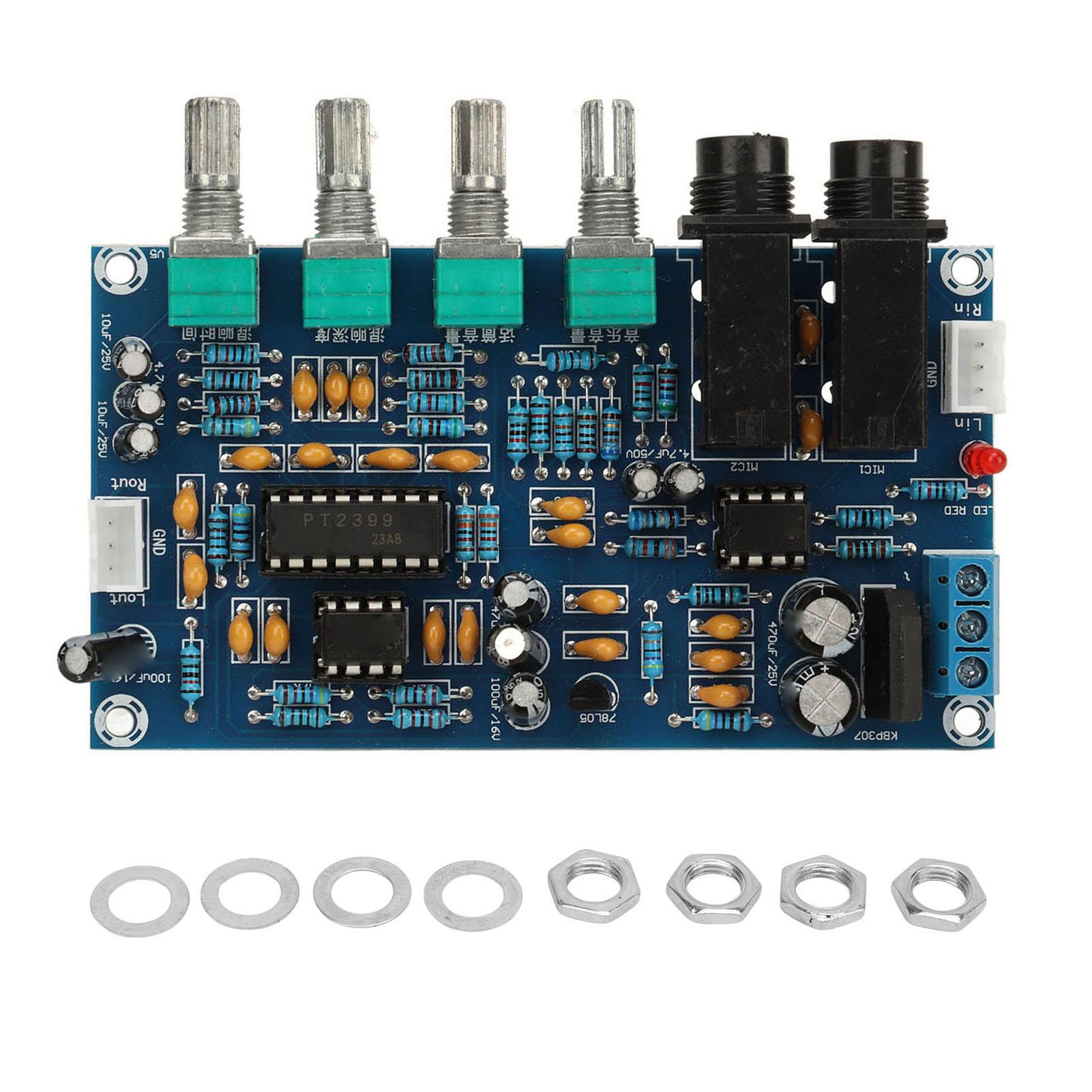 

Ревербераційна плата Мікрофон Ревербераційна пластина Чіп PT2399 Друкована плата Мікрофонна ревербераційна плата Електронна