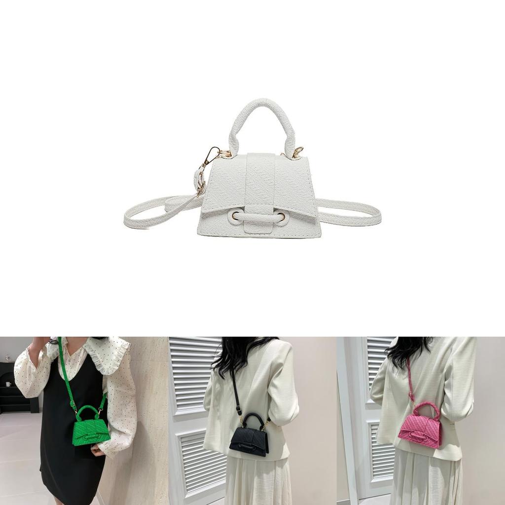 Trendy Minimalist Chic Small Square Bag Stylish Pu Shoulder Tote For Spring Fashion