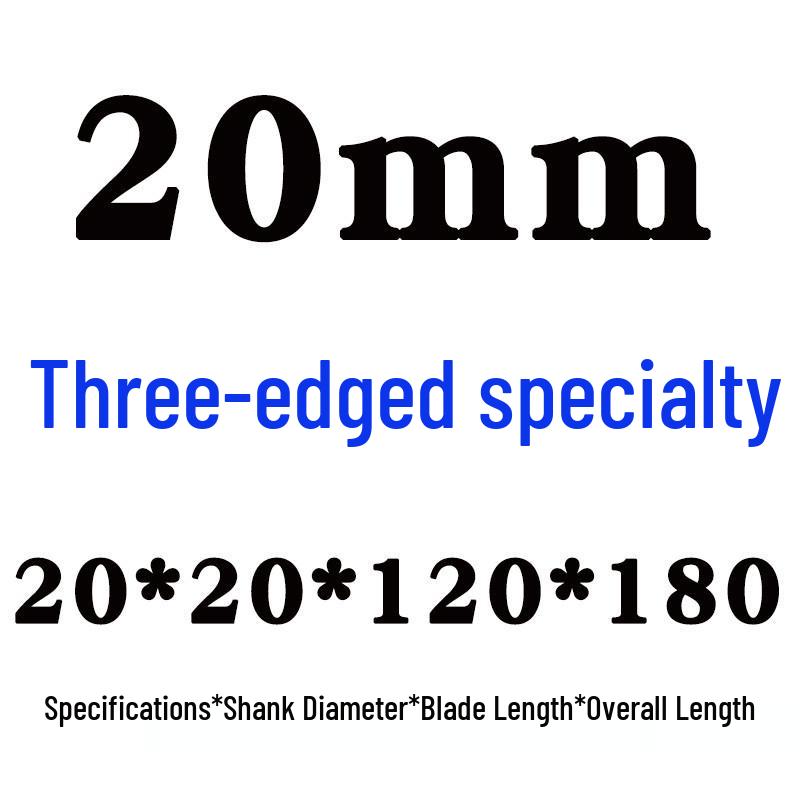 Southwest 3-Flute End Mill with Three Straight Shanks - Sizes: 3 To 20mm