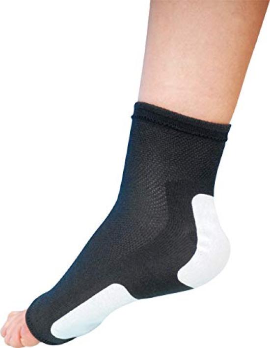 Minoura Double Moist Sole and Heel One Size Fits Most Black Supporter, Type, 2-Pack, (22-25cm),