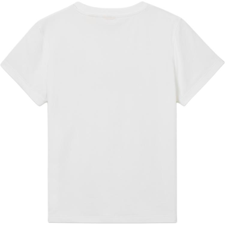 Levis Casual Comfortable Simple Logo Print Round Neck Short Sleeve T-Shirt Women T-Shirts White 002YQ-0000