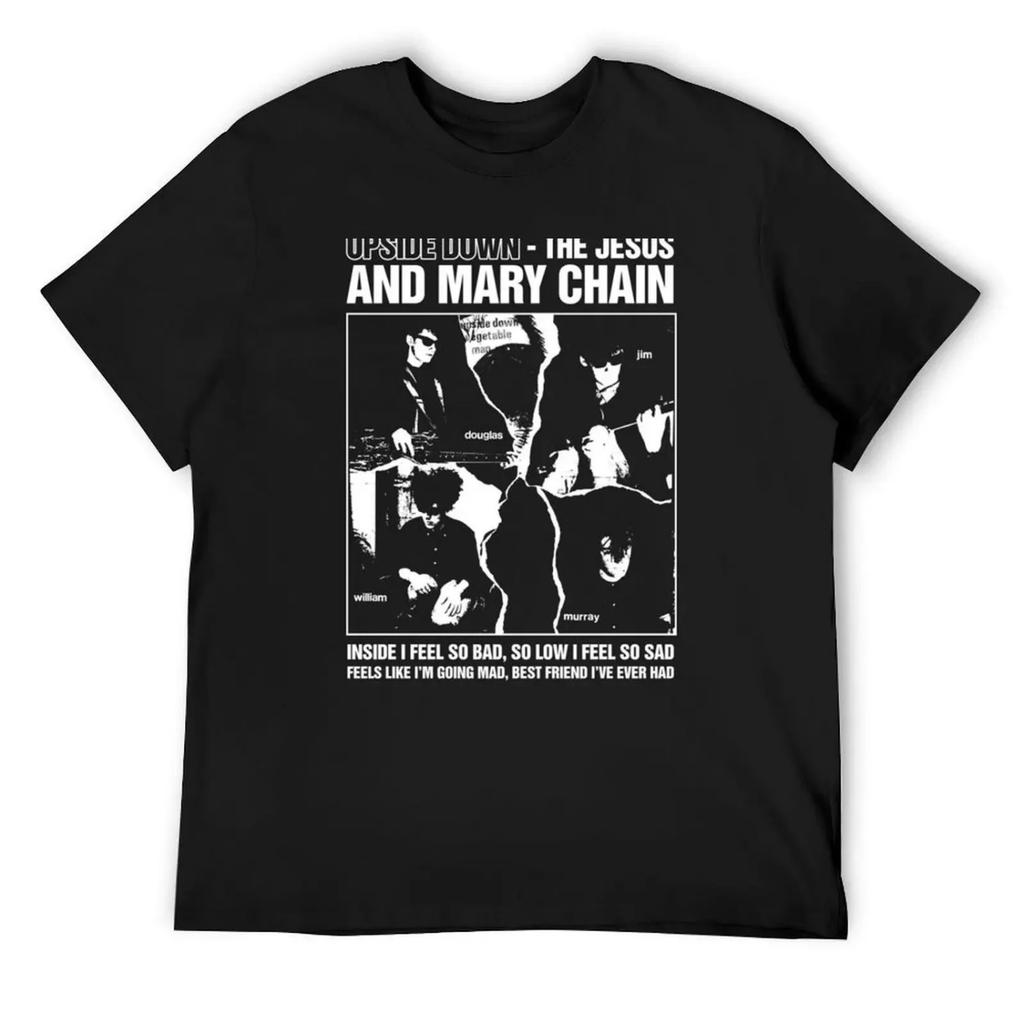 Jesus and Mary Chain Upside Down T-Shirt fashion shirts vintage anime shirt sublime men graphic t shirts
