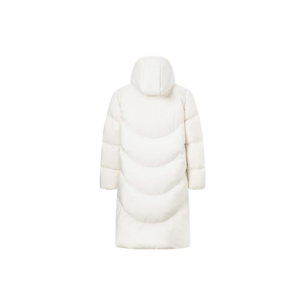 Women's Li-Ning Long Down Jacket Off-White AYMT116-1