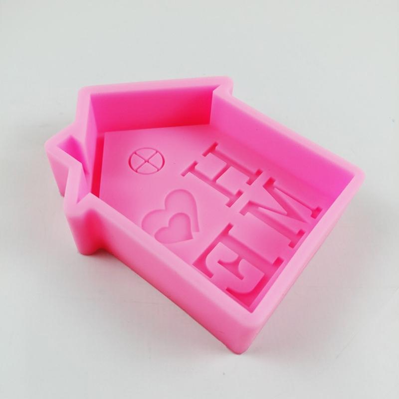 House Shape Silicone Mold Christmas Home Letter Candle Mold Dinner Wax Silicone Candle Mould Christmas Home Decoration
