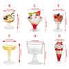 10pack Elegant Plastic Dessert Cups for Ice Cream Mousses and Yogurt Great for Birthday Celebration