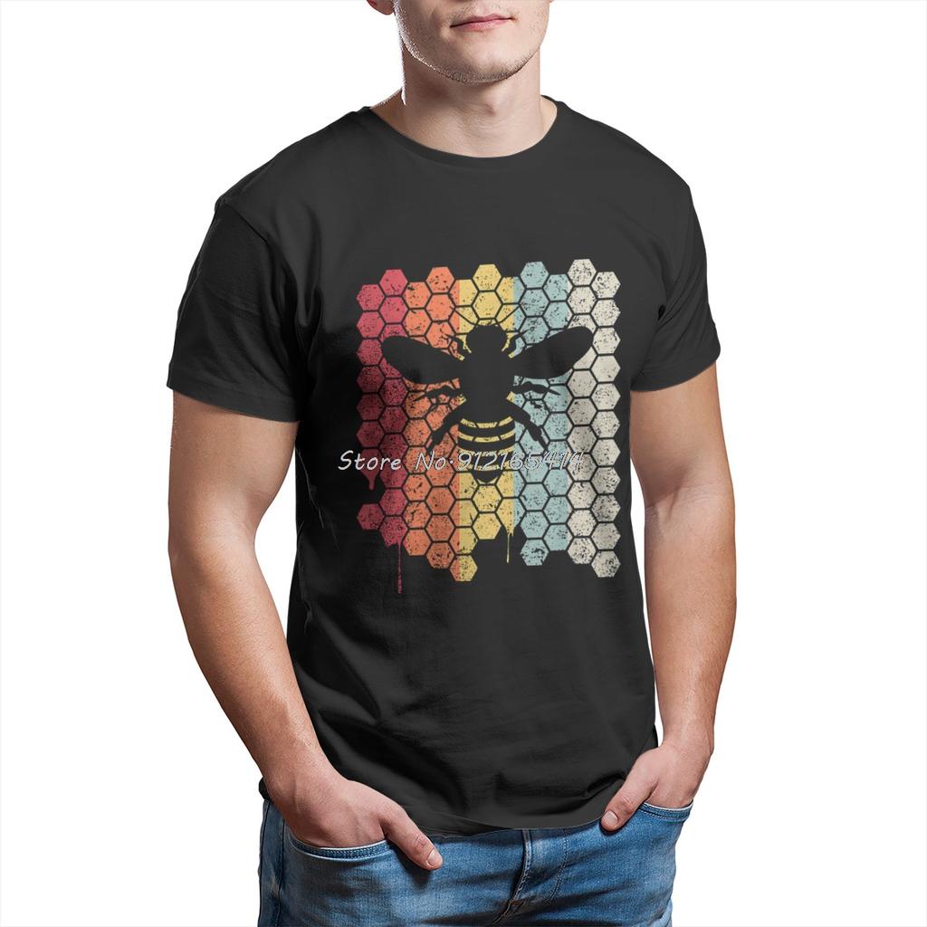 Bee . Retro Style Beekeeper T Shirt Men T Shirt Summer Cotton T-shirt Funny Tees Tops Oversize Streetwear