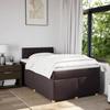 Maison Exclusive - Sommier à lattes de lit et matelas marron foncé 120x190cm tissu