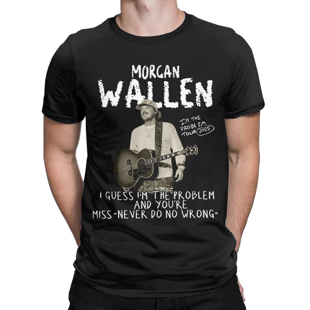 Morgans Wallens T-Shirt Men  Fashion Pure Cotton Tee Shirt Crew Neck Short Sleeve T Shirts Plus Size Clothes