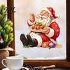 Easy to Apply Wall Murals Santa Claus Sticker, Waterproof PVC Decal, Removable Decorative Window Film Festive Art for Glass Windows And Doors