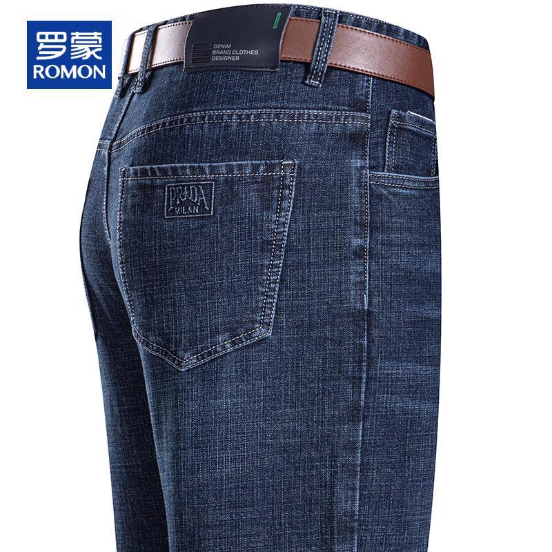

ROMON Men s Thick Loose Straight Stretch Jeans 40