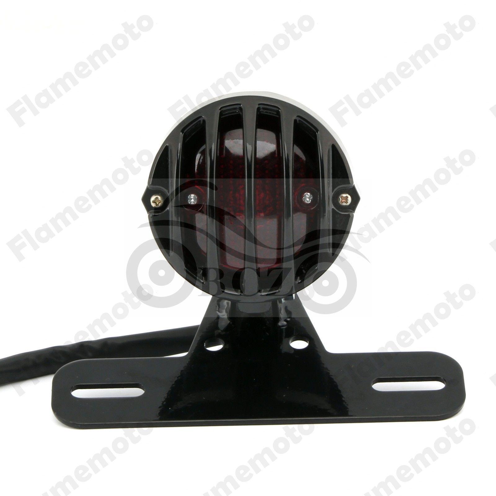 Harley Motorcycle Cruiser Retro Tail & Brake Light with License Plate Holder Brake Light