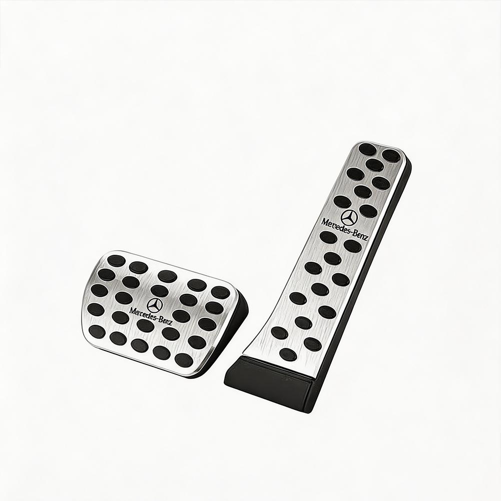 MEA4 Non-Slip Pedal Covers Aluminum Brake Accelerator Foot Pedal Interior Refit Parts For Mercedes Benz A B C E S GLC GLE GLS CLS GLB