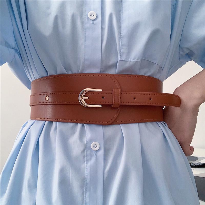 European & American Women's Retro Wide Fashion Belt for Dresses, Coats, and Suits - Slimming Waist Decoration
